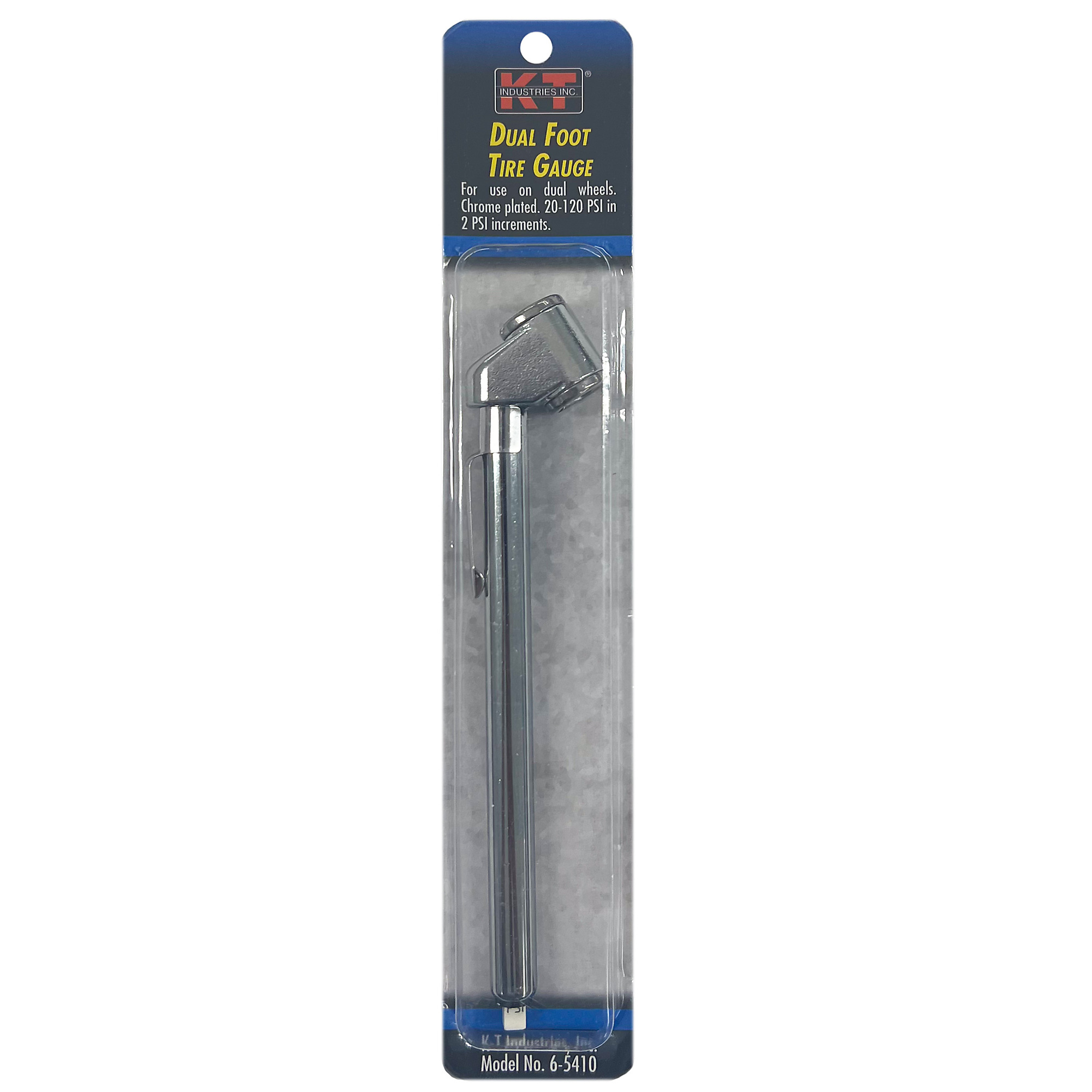 K-T Industries Dual Foot Tire Gauge — 20-120 PSI, Model# 6-5410